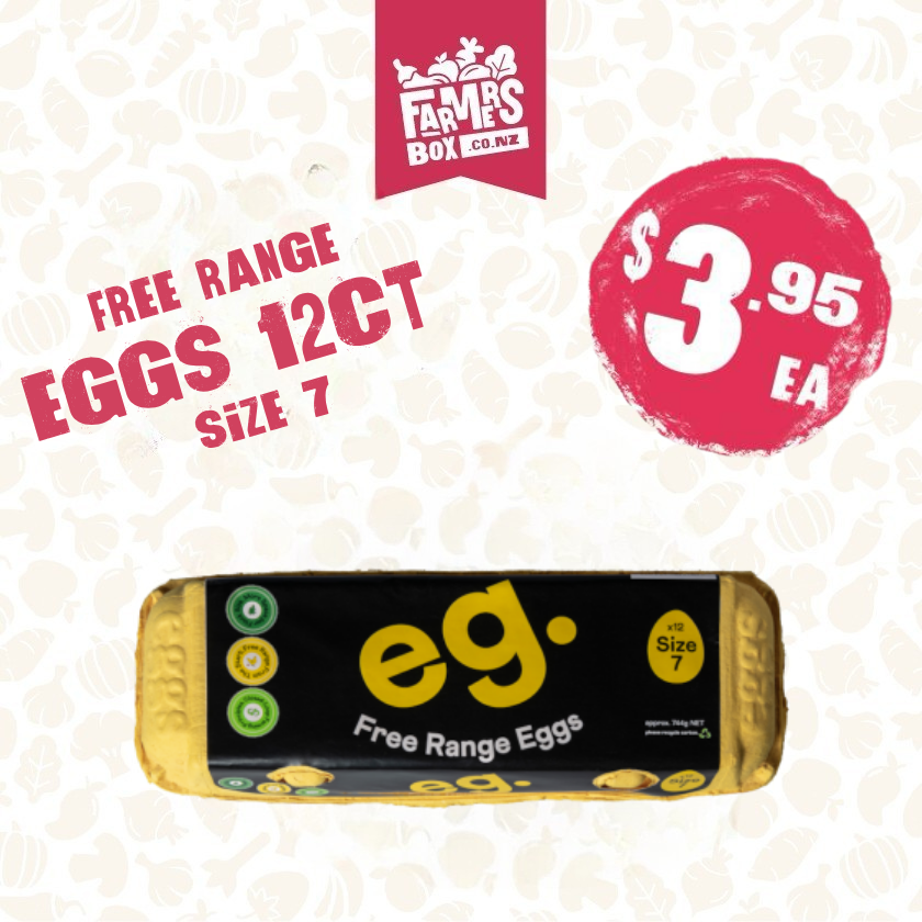 EGGS FREE RANGE 12 CT SIZE 7