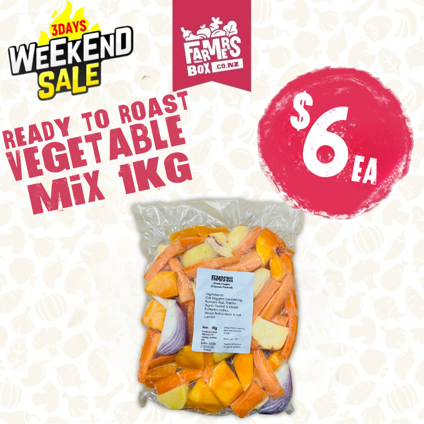 Ready-to-Roast Vegetable Mix – 1kg Vacuum Packed