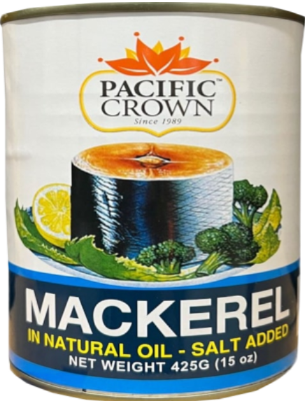 PACIFIC CROWN MACKEREL IN NATURAL OIL - SALT ADDED 425G