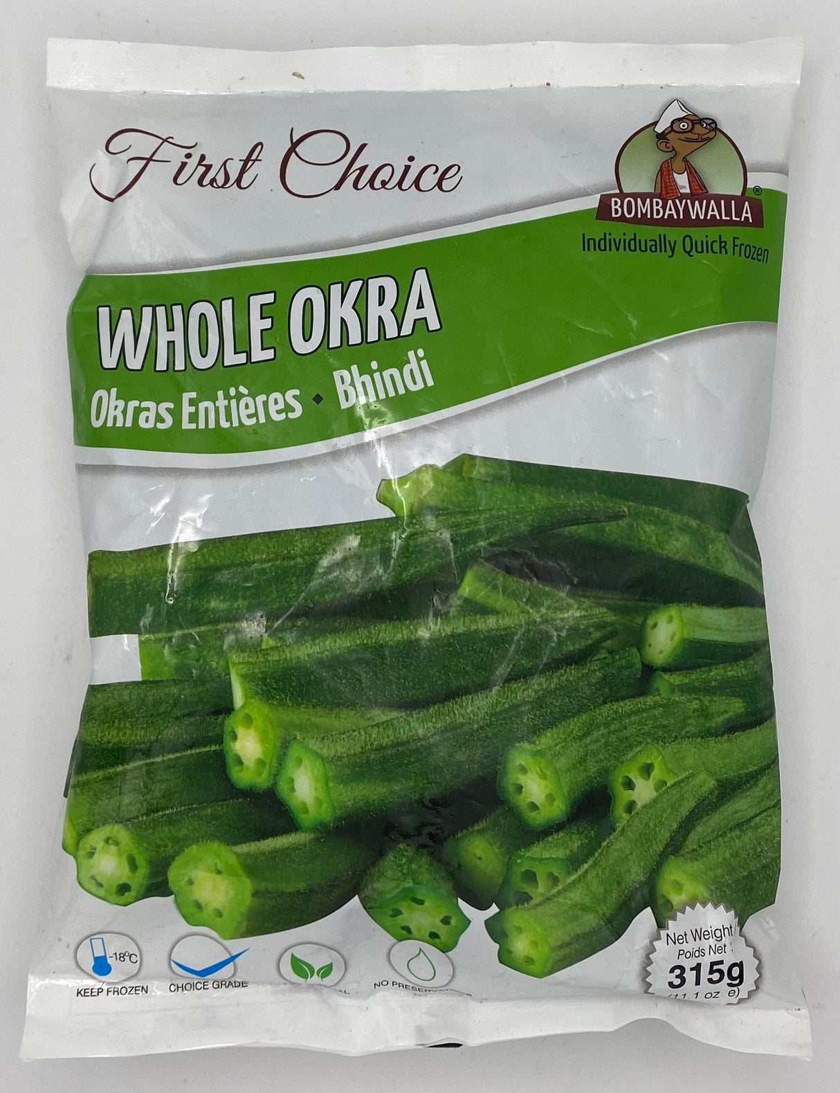 Bombaywalla Frozen Okra Whole 1Kg - Frozen Fruits & Veggies -    Farmers Box.