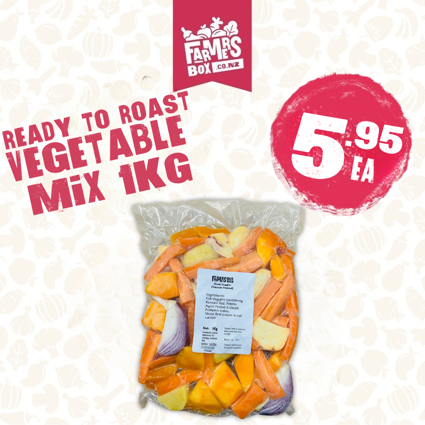 Ready-to-Roast Vegetable Mix – 1kg Vacuum Packed