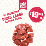 LAMB LEG BONELESS DICED 500GM (HALAL)