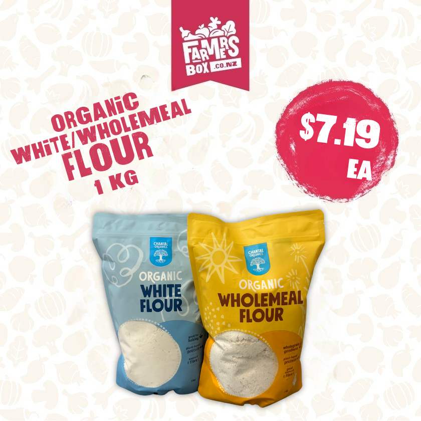 Organic White/Wholemeal Flour - 1Kg