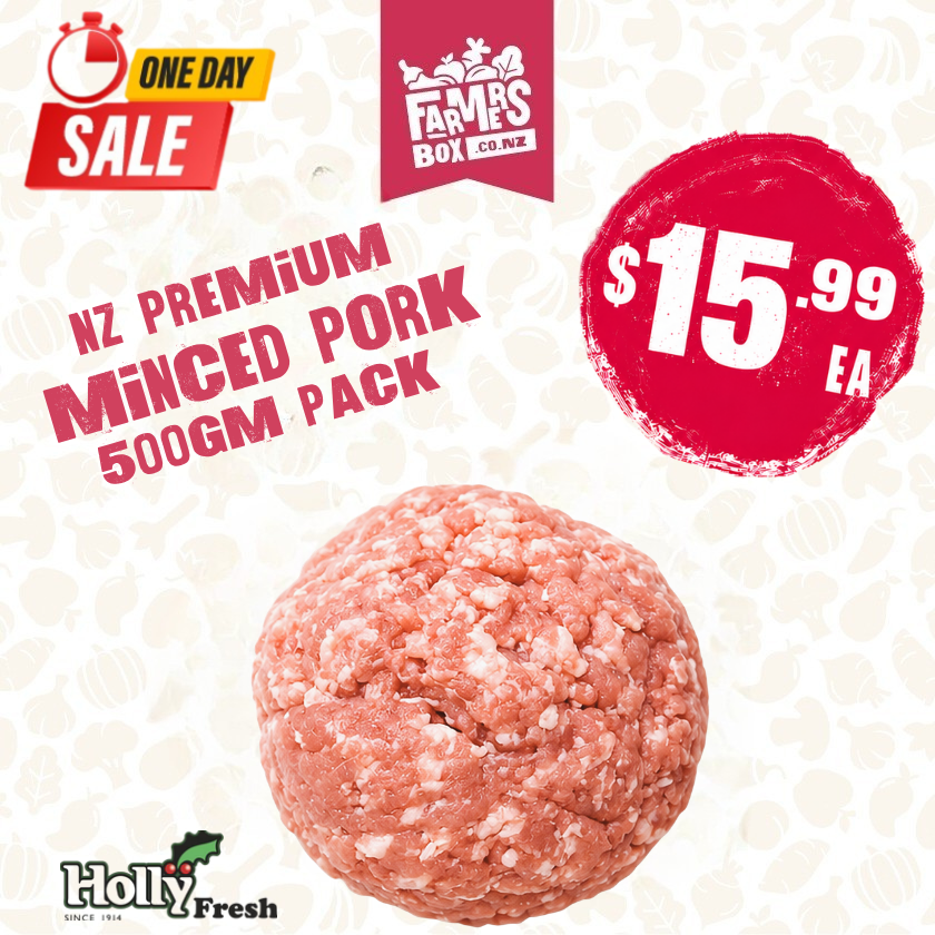 NZ PREMIUM MINCED PORK 500GM PACK