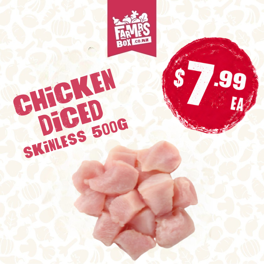 Chicken Diced Boneless Skinless Breast 500gm