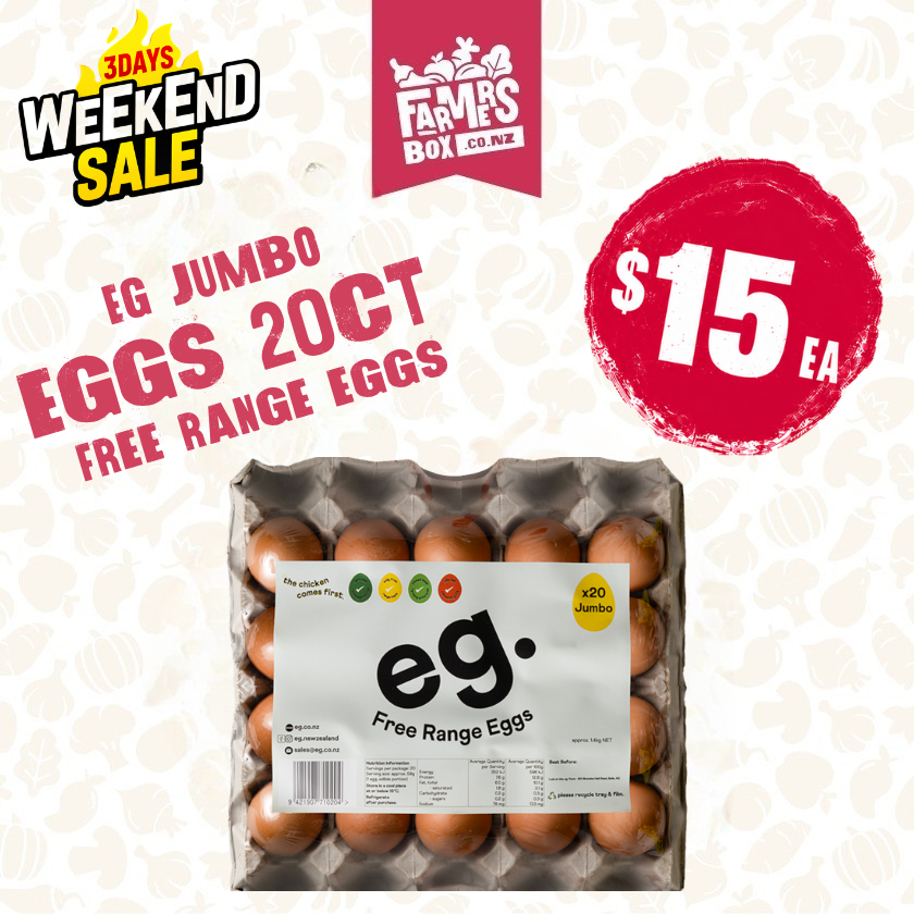 EGGS FREE RANGE 20CT JUMBO EGGS