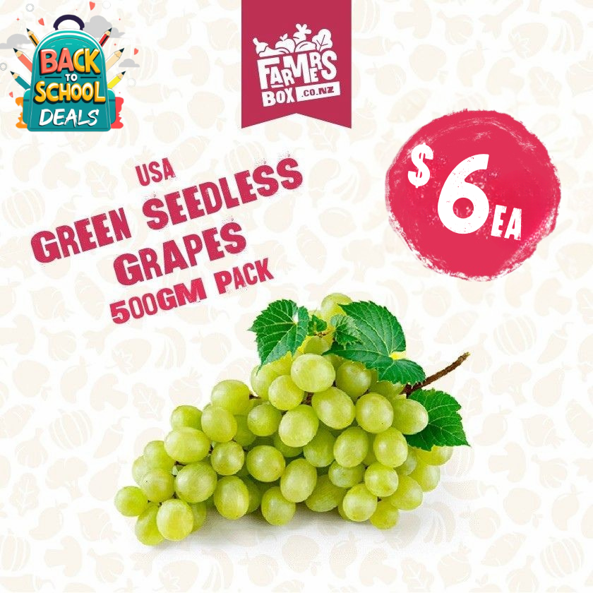 GRAPES GREEN 500GM - SEEDLESS (Karepe Matomato)