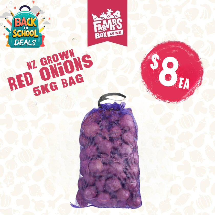 ONIONS RED 5KG BAG (Aniana Whero)