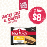 Frozen Pie Beef & Cheese 175gm