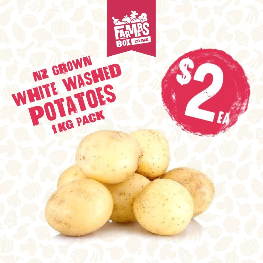 POTATOES WHITE WASHED 1KG (RĪWAI)