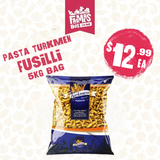 Pasta Turkmen Fusilli 5KG Bag