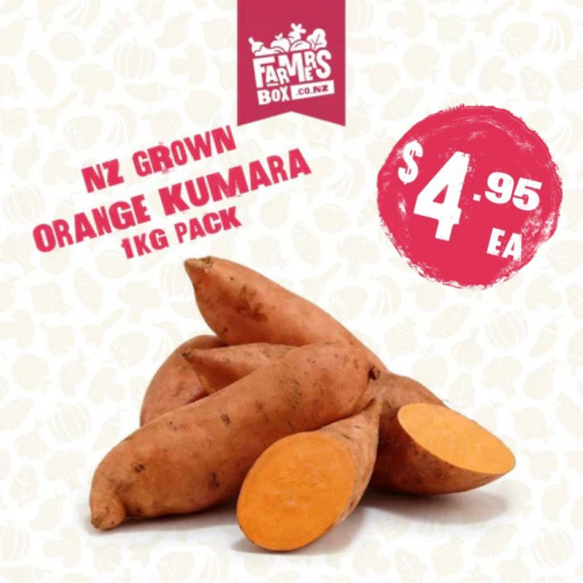 KUMARA ORANGE 1KG BAG (Kumara Karaka)