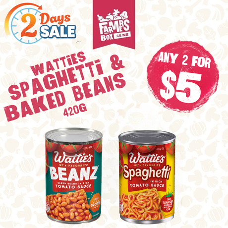 Watties Spaghetti/Baked Beans In Tomato Sauce 420G - Herbs, Spices & Pickles -    Farmers Box.