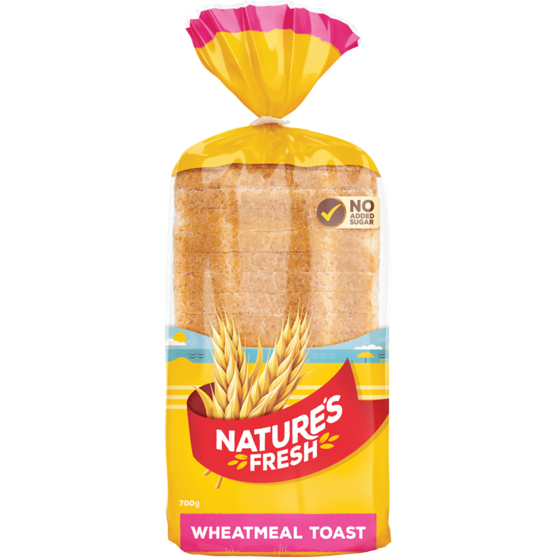 Nature's Fresh Bread Wheatmeal Toast 700g