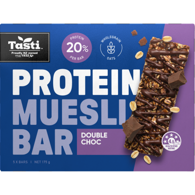 TASTI PROTEIN MUESLI BARS - DOUBLE CHOC - Dried Fruits/Fruit Bars -    Farmers Box.