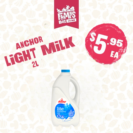 Anchor Light Milk Bottle 2L - Dairy & Eggs -    Farmers Box.