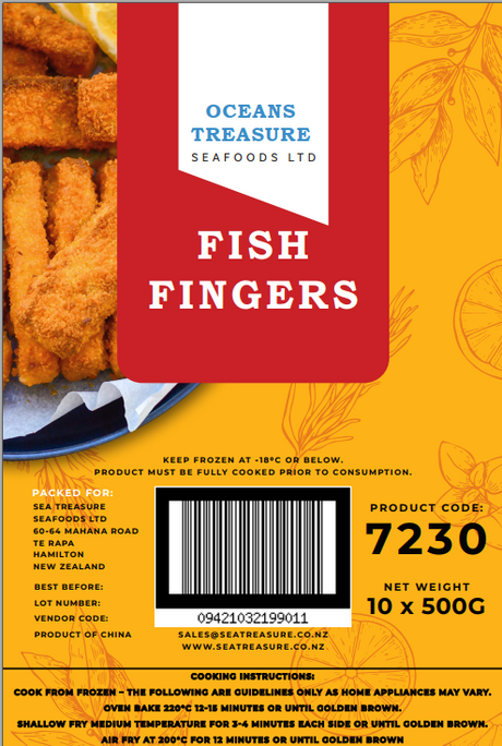 Frozen Crumbed Fish Fingers (Tray) 500G