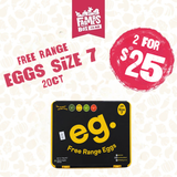 EGGS FREE RANGE 20CT SIZE 7 (2 For $25) - Dairy & Eggs -    Farmers Box.