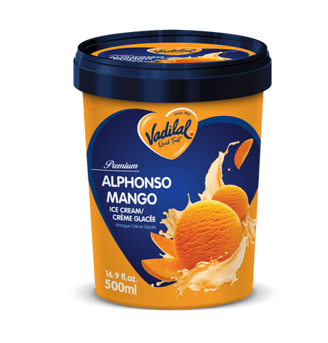 Vadilal Alphonso Mango Ice Cream 500ml - Frozen Dessert -    Farmers Box.