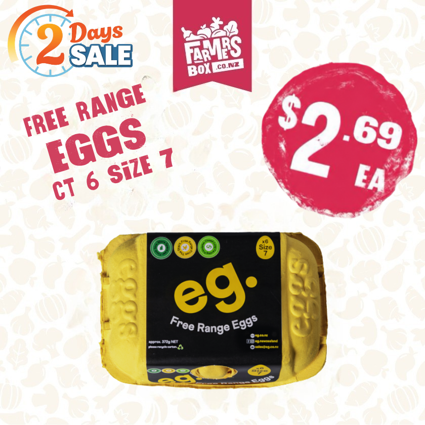 EGGS FREE RANGE 6CT SIZE 7