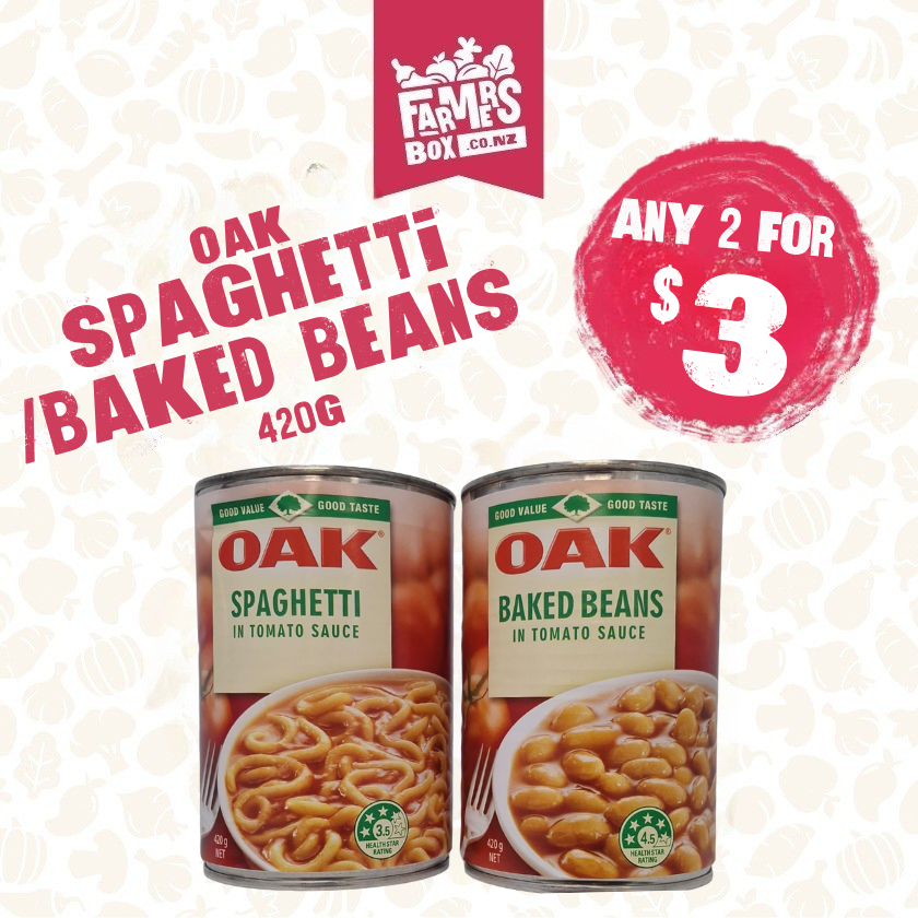 OAK SPAGHETTI/BAKED BEANS 420G