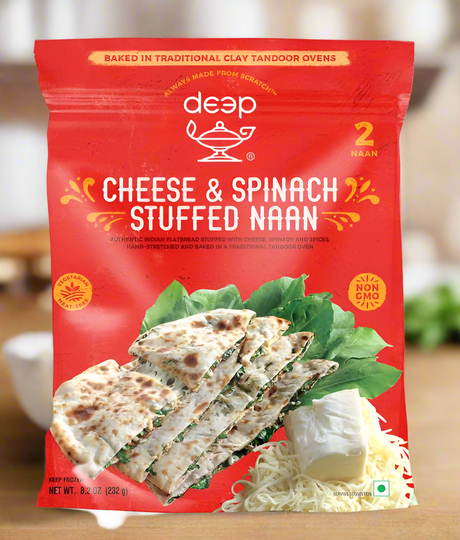 Frozen Cheese & Spinach Stuffed Naan 232g