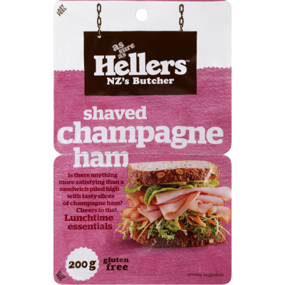 HELLERS CHAMPAGNE HAM 200G - Meat & Poultry -    Farmers Box.