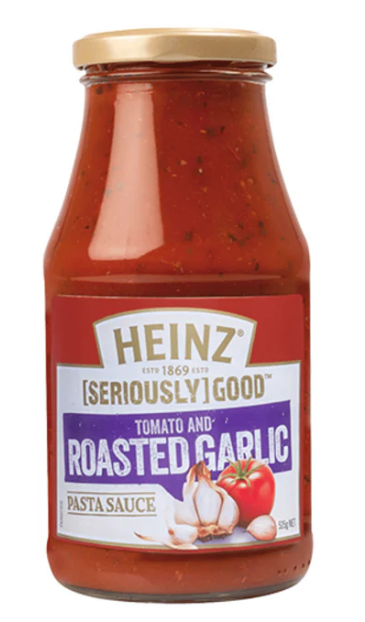 HEINZ  PASTA SAUCE TOMATO AND ROASTED GARLIC 510G