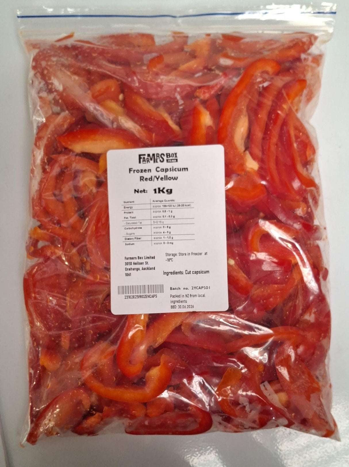 FROZEN CAPSICUM RED 1 KG