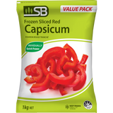 Capsicum Red Frozen 1kg Bag