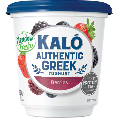 Meadow Fresh Kalo Berries Authentic Greek Yoghurt 800g - Dairy & Eggs -    Farmers Box.