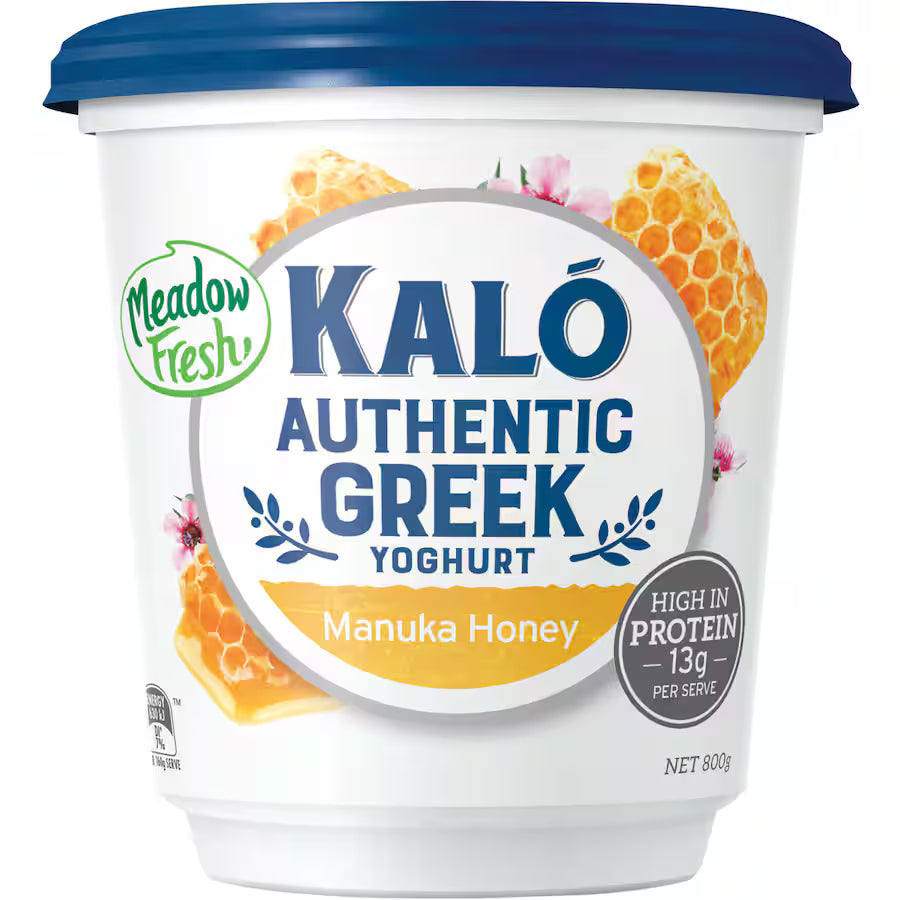 Meadow Fresh Kalo Manuka Honey Authentic Greek Yoghurt 800g - Dairy & Eggs -    Farmers Box.