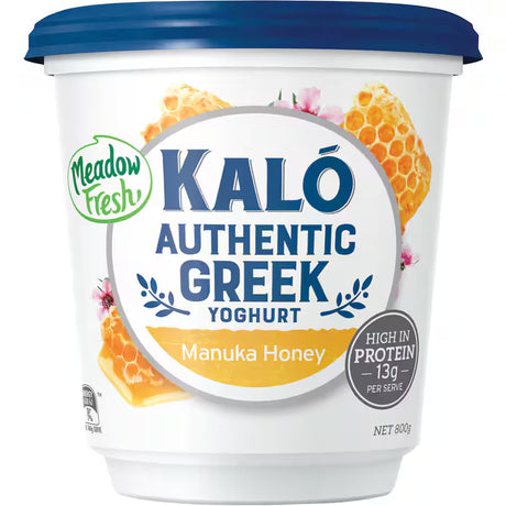 Meadow Fresh Kalo Manuka Honey Authentic Greek Yoghurt 800g - Dairy & Eggs -    Farmers Box.