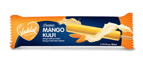 Vadilal Bulk Cylindrical Mango Kulfi 80ml - Frozen Dessert -    Farmers Box.