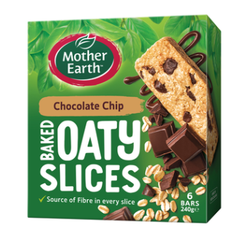 Mother Earth Chocolate Chip Baked Oaty Slices 240g