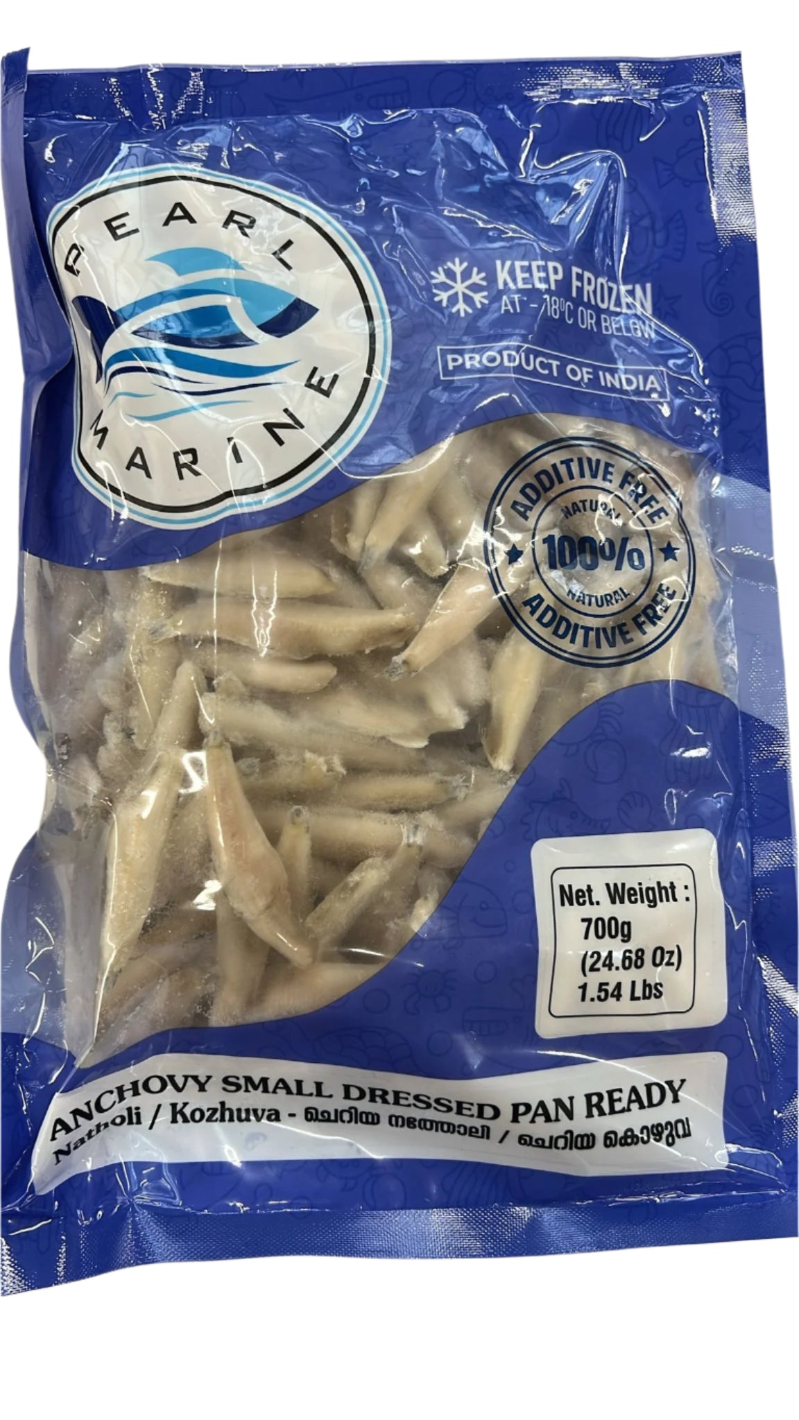 Frozen Fish Anchovy Small Dressed Pan Ready 700g