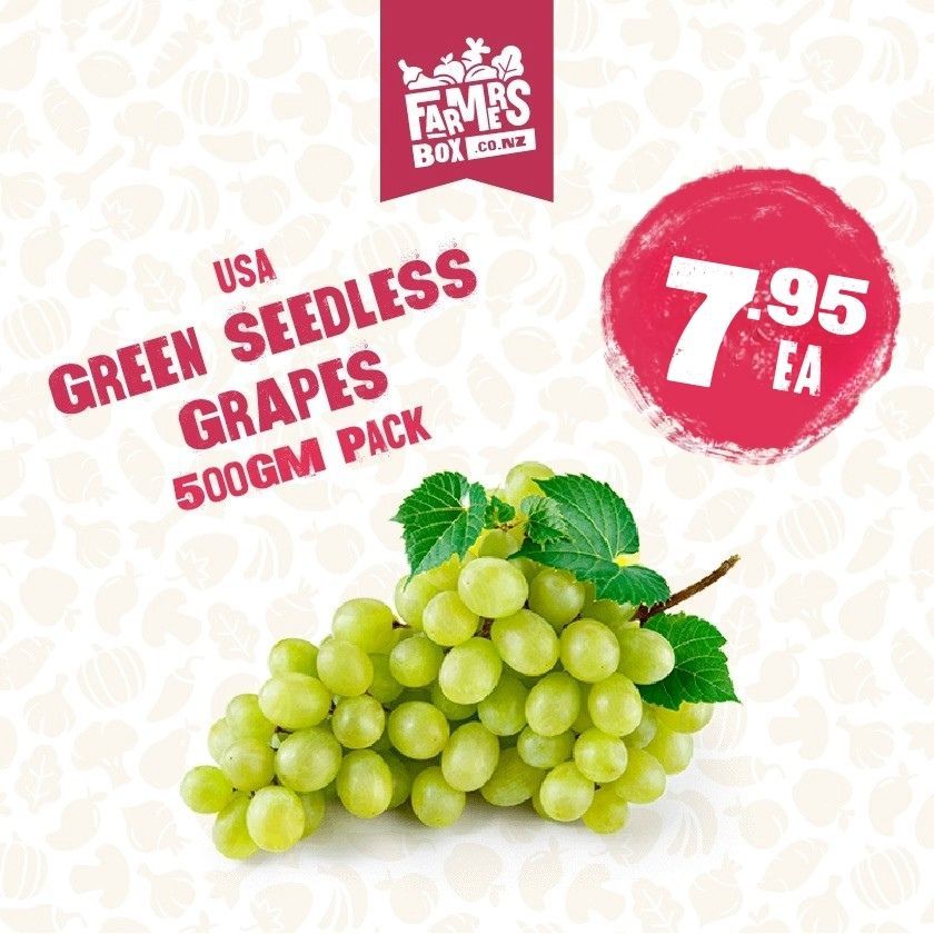 GRAPES GREEN 500GM - SEEDLESS (Karepe Matomato)