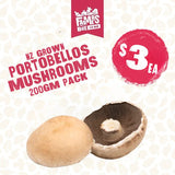 200G MUSHROOMS PORTOBELLO FLAT  NZ