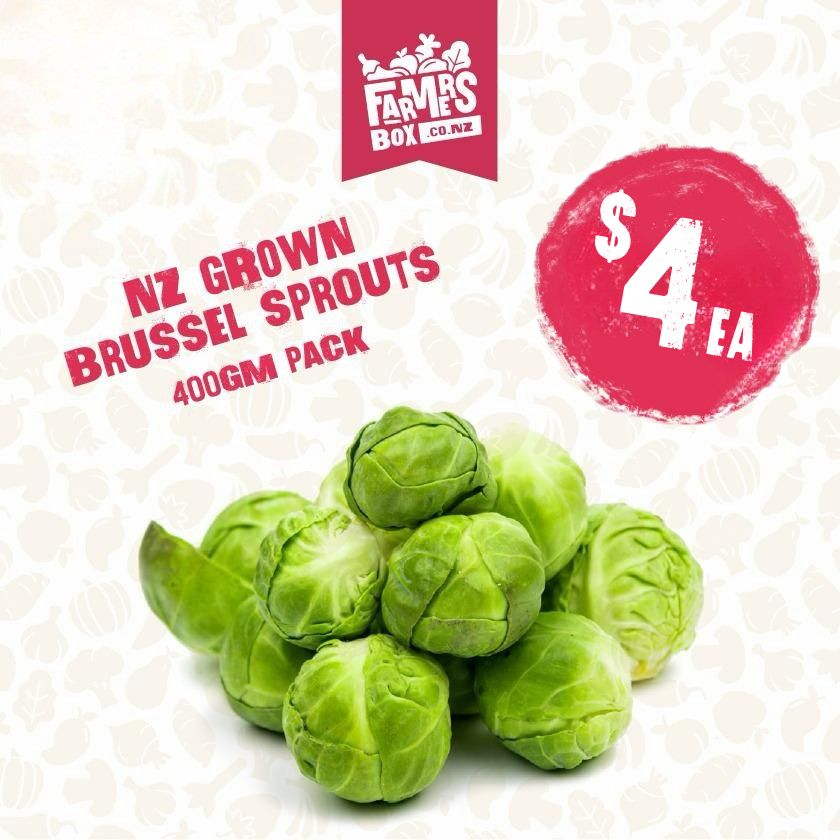 GREEN BRUSSELS SPROUT 400GM PP (Te Tipu o Te Parahu)