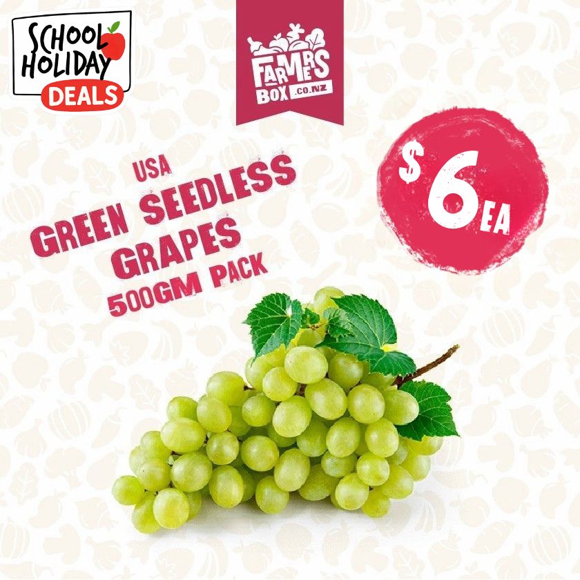 GRAPES GREEN 500GM - SEEDLESS (Karepe Matomato)
