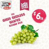 GRAPES GREEN 500GM - SEEDLESS (Karepe Matomato)