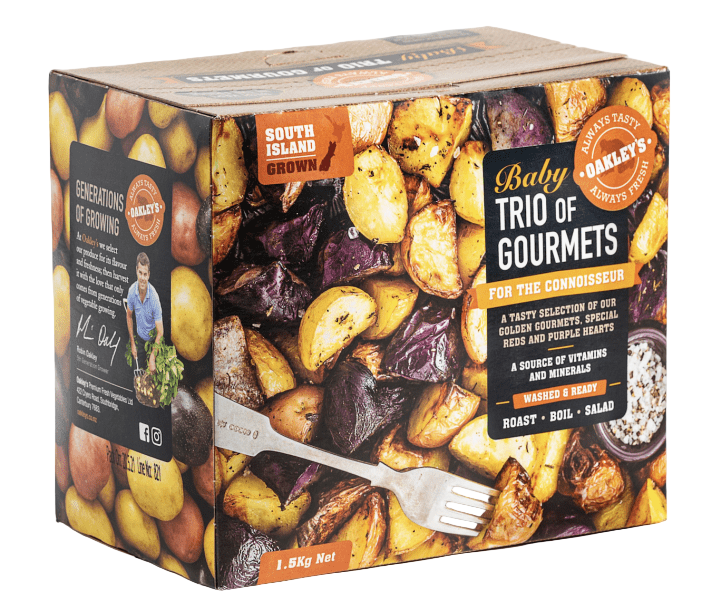 POTATOES OAKLEYS BABY TRIO OF GOURMETS 1.5KG (RĪWAI)