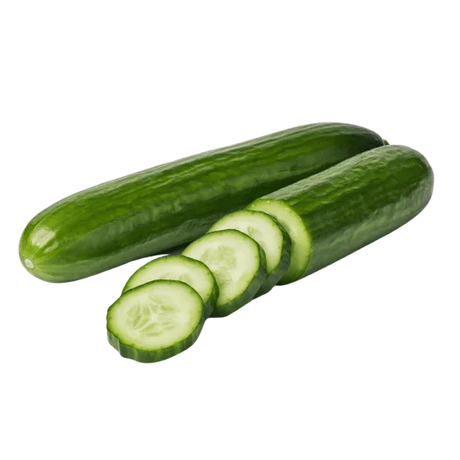 Twenty fresh, green cucumbers neatly arranged in an open cardboard box, showcasing farm-fresh quality and abundance