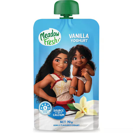 MEADOW FRESH CALCI STRONG VANILLA YOGURT POUCH 70G - Beverages & Juices -    Farmers Box.