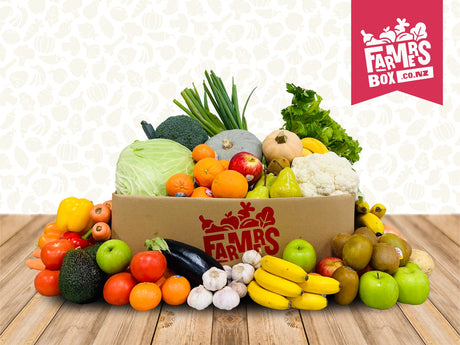 Farm Fresh Fruit & Veg Box from Farmers Box with seasonal fruits and vegetables