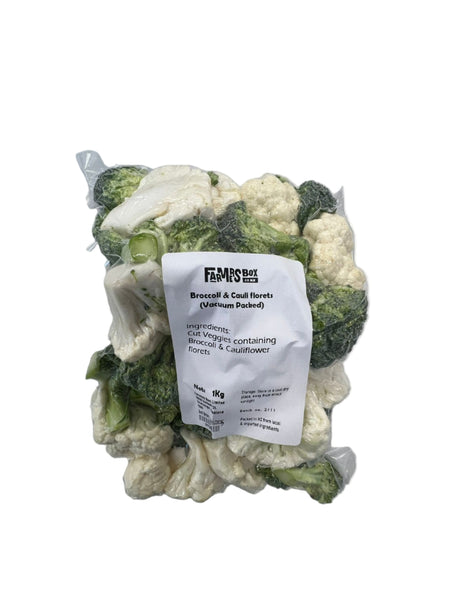 CUT BROCCOLI & CAULI -1KG VACUUM PACK
