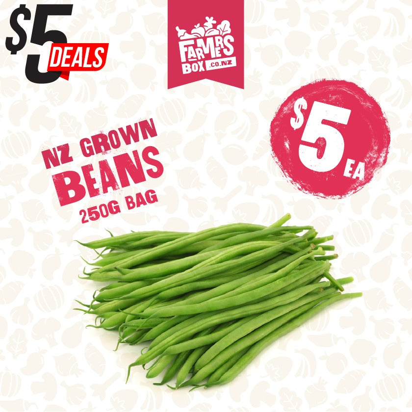 250GM BEANS GREEN ROUND BAG (Pīni a Tawhio Noa)