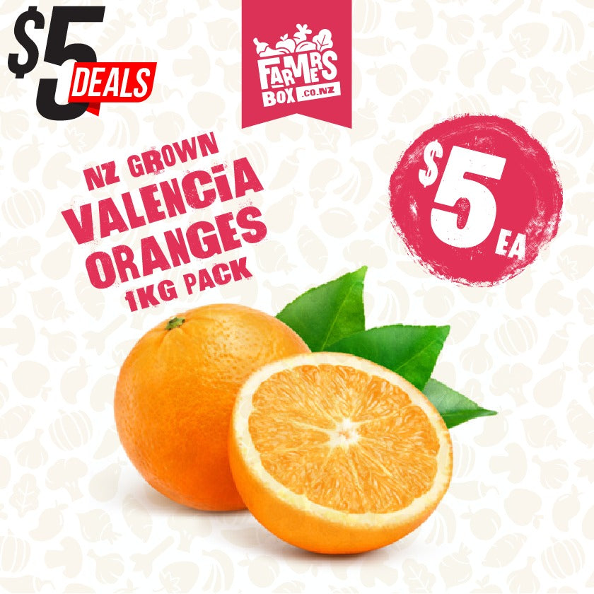 NZ ORANGES VALENCIA 1KG BAG (Karaka)