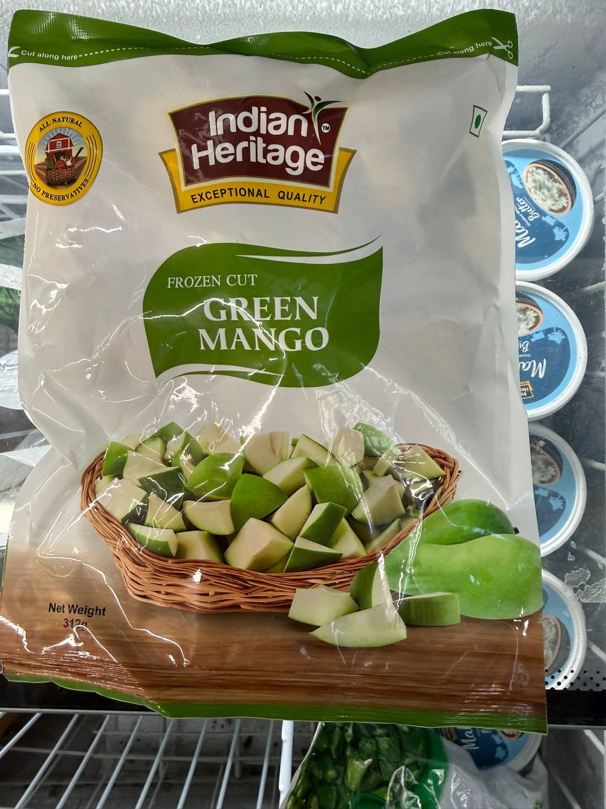 Frozen Green Mango 312g (Indian Heritage) - Frozen Fruits & Veggies -    Farmers Box.