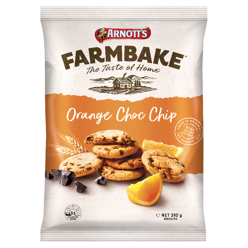 Arnotts Farmbake Orange Choc Chip 310g
